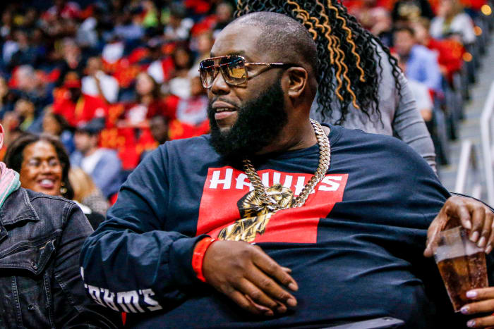 Killer Mike now runs a barbershop inside State Farm Arena where fans can watch the Hawks while getting a haircut.